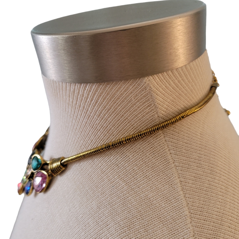 Multicolored Statement Necklace 16" - image 5